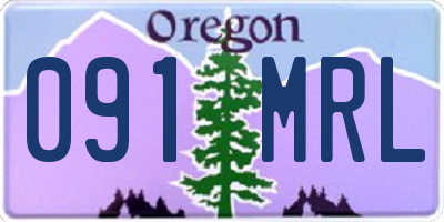 OR license plate 091MRL