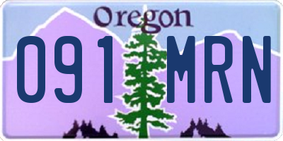 OR license plate 091MRN