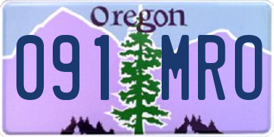 OR license plate 091MRO