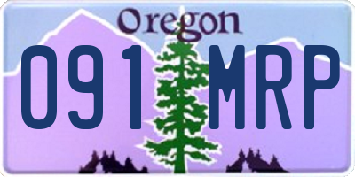 OR license plate 091MRP