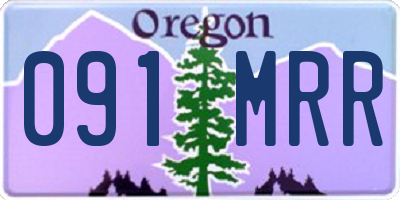 OR license plate 091MRR