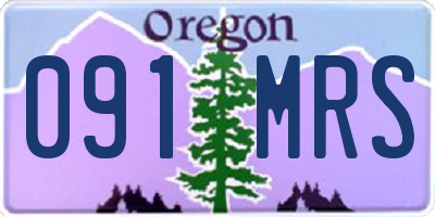 OR license plate 091MRS