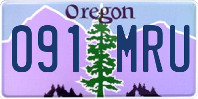 OR license plate 091MRU