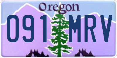 OR license plate 091MRV