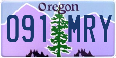 OR license plate 091MRY