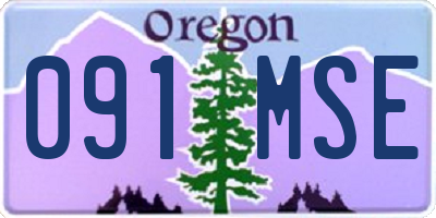 OR license plate 091MSE