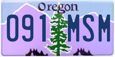 OR license plate 091MSM