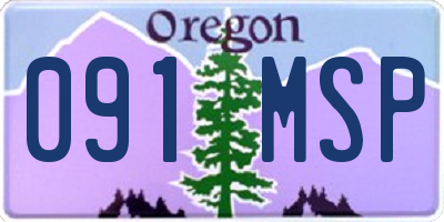 OR license plate 091MSP