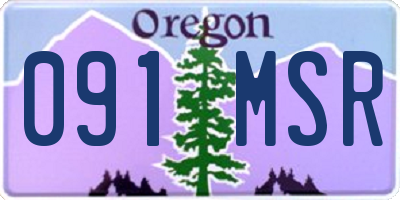 OR license plate 091MSR