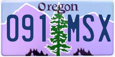 OR license plate 091MSX