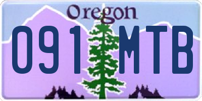 OR license plate 091MTB