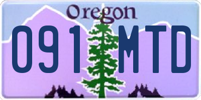 OR license plate 091MTD