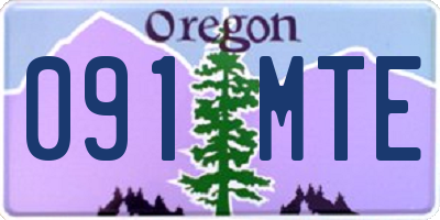 OR license plate 091MTE