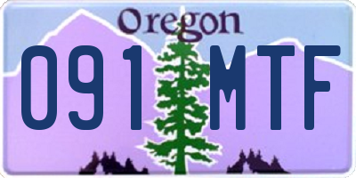 OR license plate 091MTF