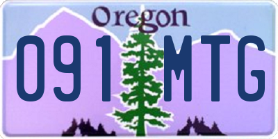 OR license plate 091MTG