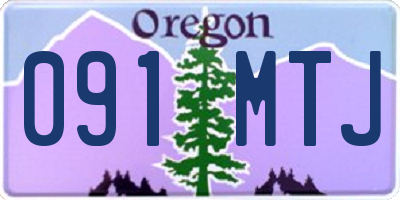 OR license plate 091MTJ