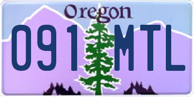 OR license plate 091MTL