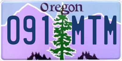 OR license plate 091MTM
