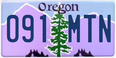 OR license plate 091MTN