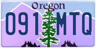 OR license plate 091MTQ