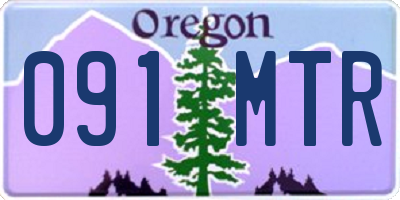 OR license plate 091MTR