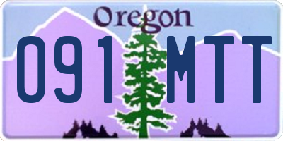 OR license plate 091MTT