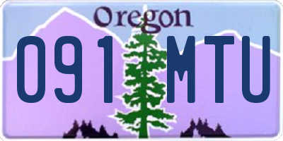 OR license plate 091MTU