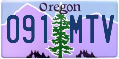 OR license plate 091MTV
