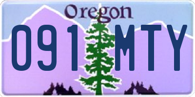 OR license plate 091MTY