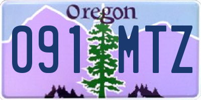 OR license plate 091MTZ