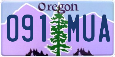 OR license plate 091MUA