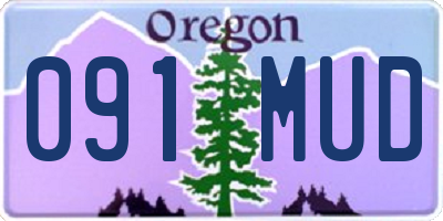 OR license plate 091MUD
