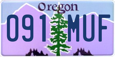 OR license plate 091MUF
