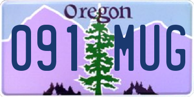 OR license plate 091MUG