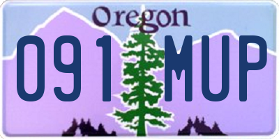 OR license plate 091MUP