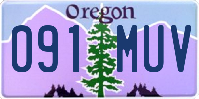 OR license plate 091MUV