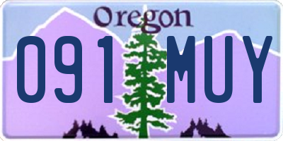 OR license plate 091MUY