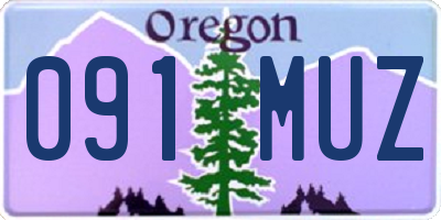OR license plate 091MUZ
