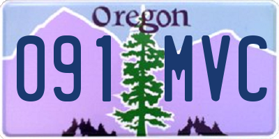 OR license plate 091MVC