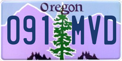 OR license plate 091MVD