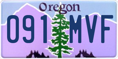OR license plate 091MVF