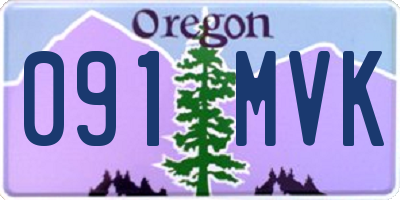 OR license plate 091MVK