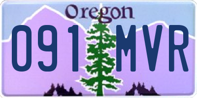 OR license plate 091MVR