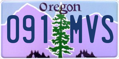 OR license plate 091MVS
