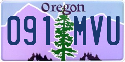 OR license plate 091MVU