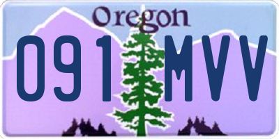 OR license plate 091MVV