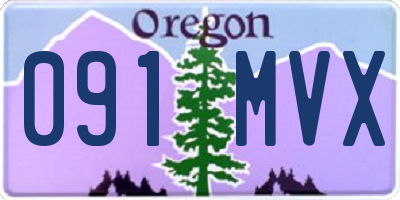 OR license plate 091MVX