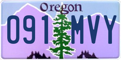 OR license plate 091MVY