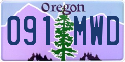 OR license plate 091MWD