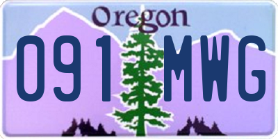 OR license plate 091MWG